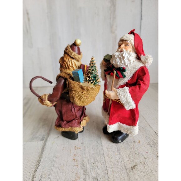 Santa Claus figure set cane vintage home decor Xmas tree - Picture 7 of 7